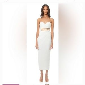 NWT Eliyah the Label white Zariah dress size medium